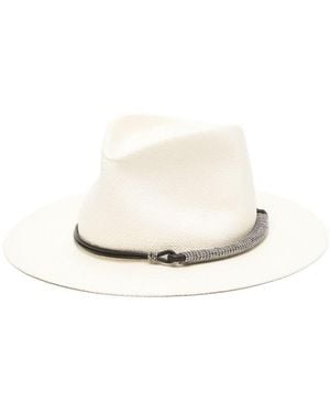 Brunello Cucinelli Fedora Hat - White