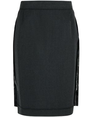 Maison Margiela Graphite Wool Blend Skirt - Black