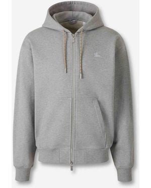 Burberry Zip-Up Hoodie - Gray