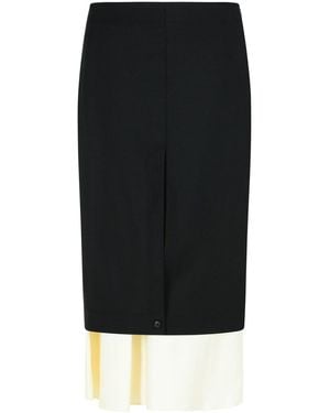 Rohe Black Virgin Wool Blend Skirt