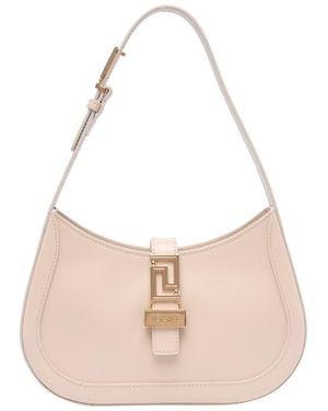 Versace Greca Goddess Leather Shoulder Bag - Pink