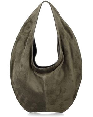 Maeden Market Kelp Suede Tote - Grey