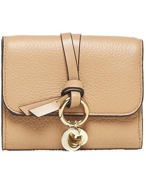 Chloé "Alphabet" Leather Wallet - Natural