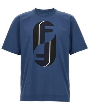 Fendi 'Nity' T-Shirt - Blue