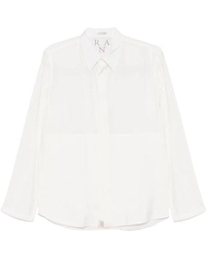 RANRA Maker Gauze Modal Poly Classic Shirt - White