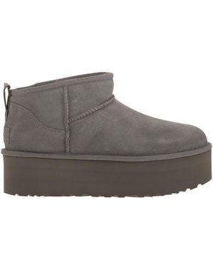 UGG Ultra Mini Classic - Boots With Plateau - Grey
