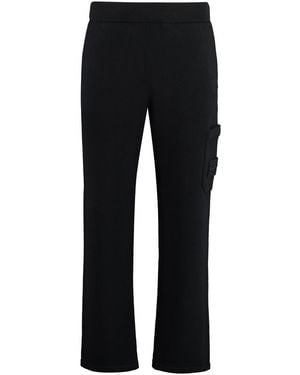 Stone Island Virgin Wool Trousers - Black