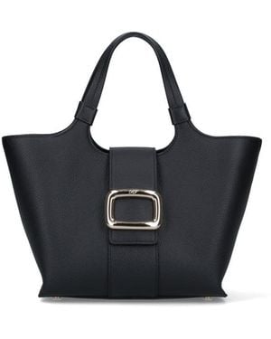Roger Vivier Viv Choc Mini Tote Bag - Black