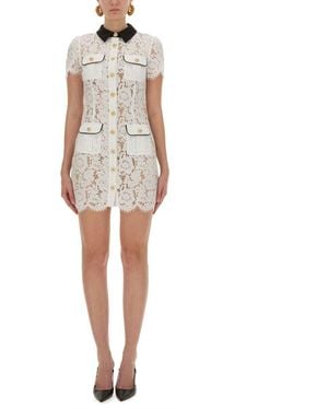 Self-Portrait Lace Mini Dress - White