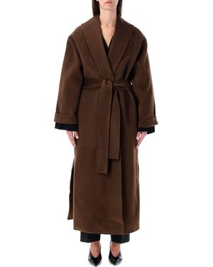 By Malene Birger Wool Long Trullem Coat - Brown