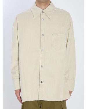 Ami Paris Corduroy Velvet Overshirt - Natural