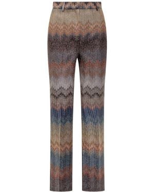 Missoni Chevron Striped Pants - Grey