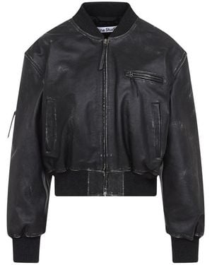 Acne Studios Vintage Cow Leather Jacket - Black