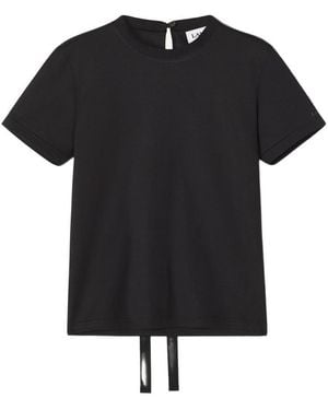 Lanvin Tie-Back Cotton T-Shirt - Black