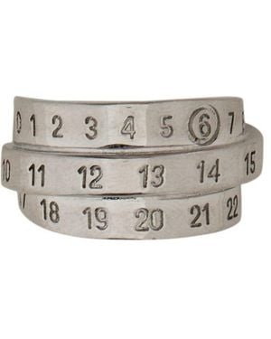 MM6 by Maison Martin Margiela Triple Ring Minimal Numeric - White