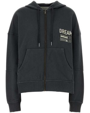 Golden Goose Dark Gray Cotton Oversize Ottaviano Sweatshirt - Black