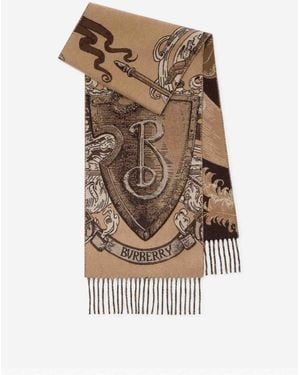 Burberry Cashmere Jacquard Scarf - Natural