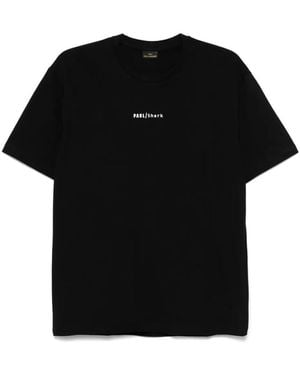 Paul & Shark Logo Print Cotton T-Shirt - Black