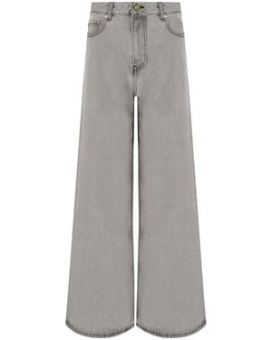 Ganni Future Wide Leg Jeans - Gray