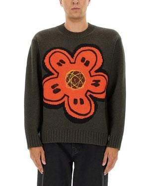 KENZO Sweater With "Boke Flower" - Black