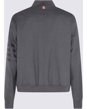 Thom Browne Dark Wool Knitwear - Grey