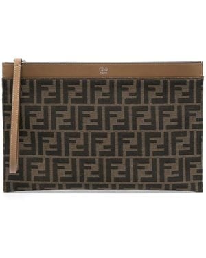 Fendi Flat Pouch M Bags - Grey