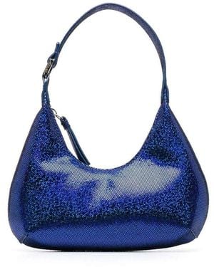 BY FAR Baby Amber Mini Bag Disco Dot Leather Effect - Blue