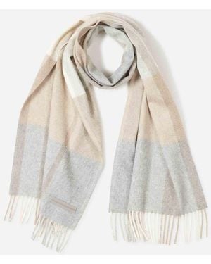 ZEGNA Check Cashmere Scarf - White