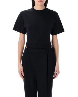 Mugler Corset Open Back Jersey Bodysuit - Black