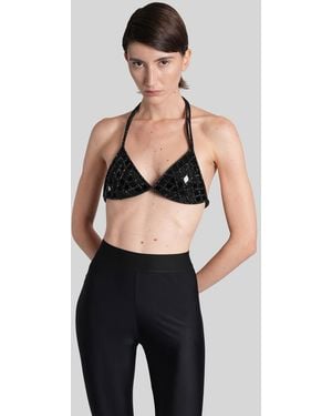 Nue Mirror Triangle Bra Topwear - Black