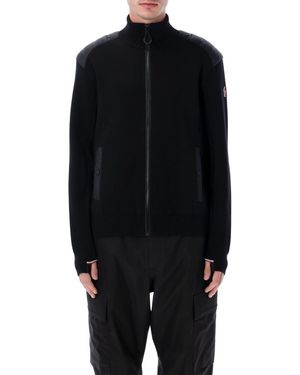 Moncler Padded Wool Zip-Up Cardigan - Blue