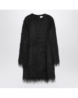 Loulou de Saison Tina Fringed Dress - Black