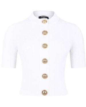 Balmain Ribbed Top - White