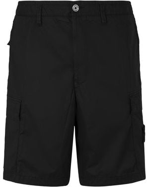 Stone Island Cotton Bermuda Shorts - Black