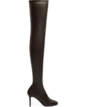 Courreges Oblique Thight Boots - Black