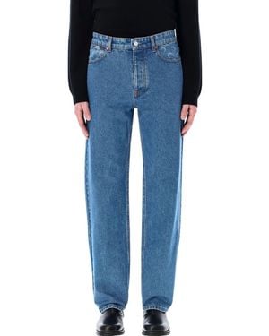 Marine Serre Moon Laser Loose Jeans - Blue