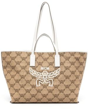 MCM Medium Himmel Shopper Bag - Natural