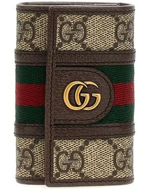 Gucci 'Ophidia Gg' Keyring - Brown