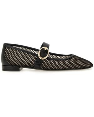 Stuart Weitzman Arabella" Mary Jane Dancer Flats - Black