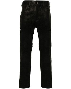 SANTORO Leather Trousers - Black