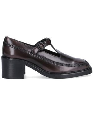 Hereu Sio" Heel Loafers - Black