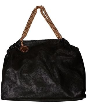 Stella McCartney Eco Shaggy Deer Tote With-Colored Chain - Black