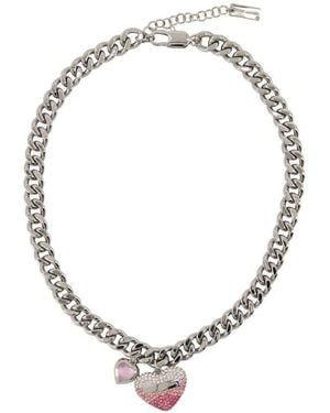 Marc Jacobs The Heart Balloon Pave Necklace in Black | Lyst