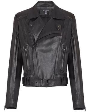 Balmain Biker Jacket Clothing - Black