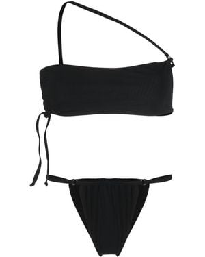 ANDREADAMO Mono Shoulder Bikini Clothing - Black