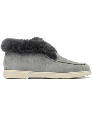 Santoni Rubber Ankle Boots - Gray