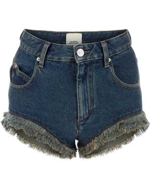 Isabel Marant Dark Denim Eneidao Shorts - Blue