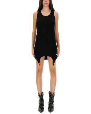 Jean Paul Gaultier Dress With Garter Detail - Black