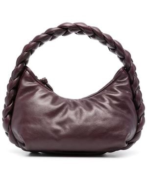 Hereu Smooth Leather Top-Handle Handbag - Purple