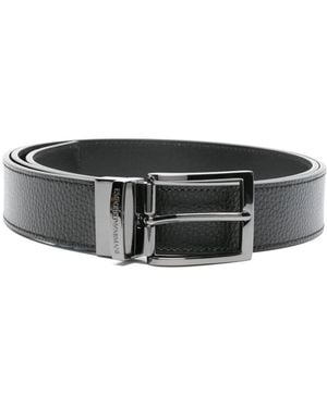 Emporio Armani Leather Belt - Black